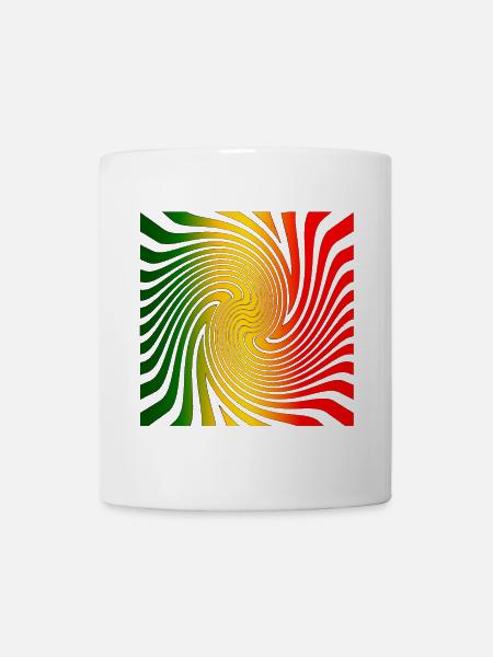 Design en spirale psychédélique aux couleurs de l’arc-en-ciel - Mug blanc - blanc
