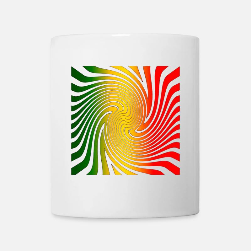 Design en spirale psychédélique aux couleurs de l’arc-en-ciel - Mug blanc - blanc