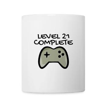 21. Geburtstag - Gamer 21 - 21 Jahre Geschenk - Tasse - Weiß - Vorne