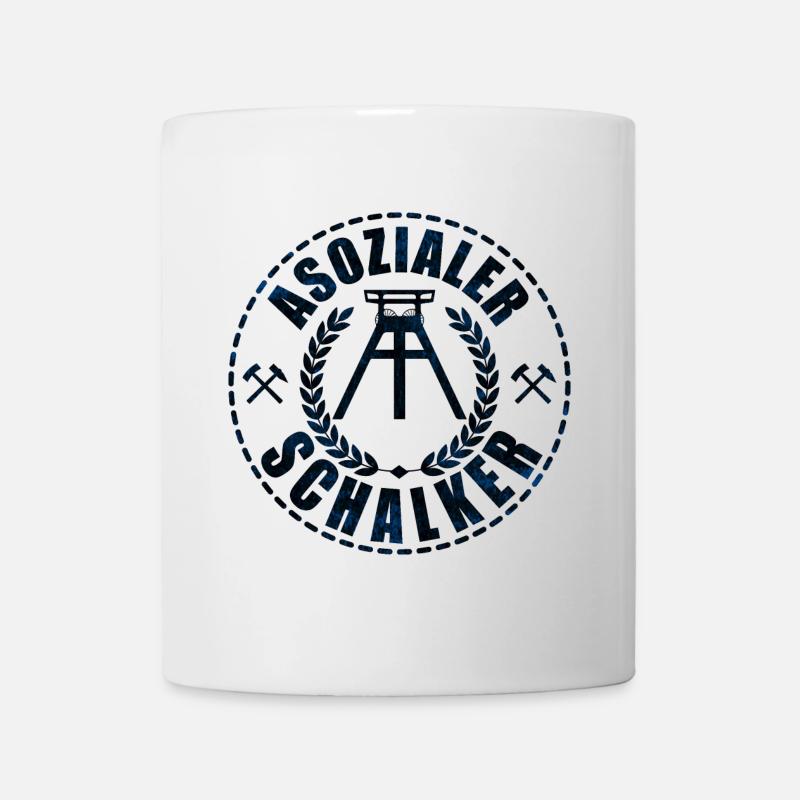 Asozialer Schalker | Gelsenkirchen Schalke - Tasse - Weiß