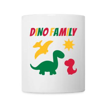 Dino family (Dinosaurier, Sonne) - Tasse - Weiß - Vorne