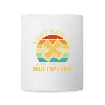 J’ai des compétences qu’ils multiplient - Mug blanc - blanc - Devant
