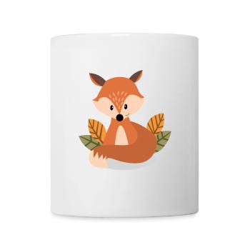 Fox Kawaii Cartoon Illustration Artwork für Kinder - Tasse - Weiß - Vorne