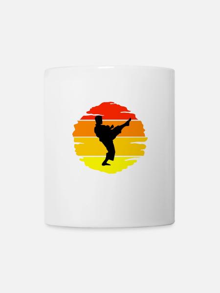 Karate Sonnenuntergang - Tasse - Weiß