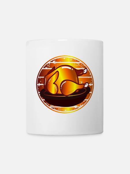 BRATHÄHNCHEN HÄHNCHEN GEFLÜGEL ESSEN GRILLEN - Tasse - Weiß