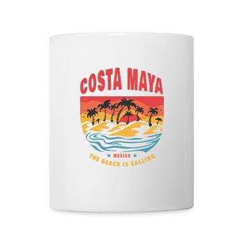 Costa Maya Mexiko Beach - Tasse - Weiß - Vorne