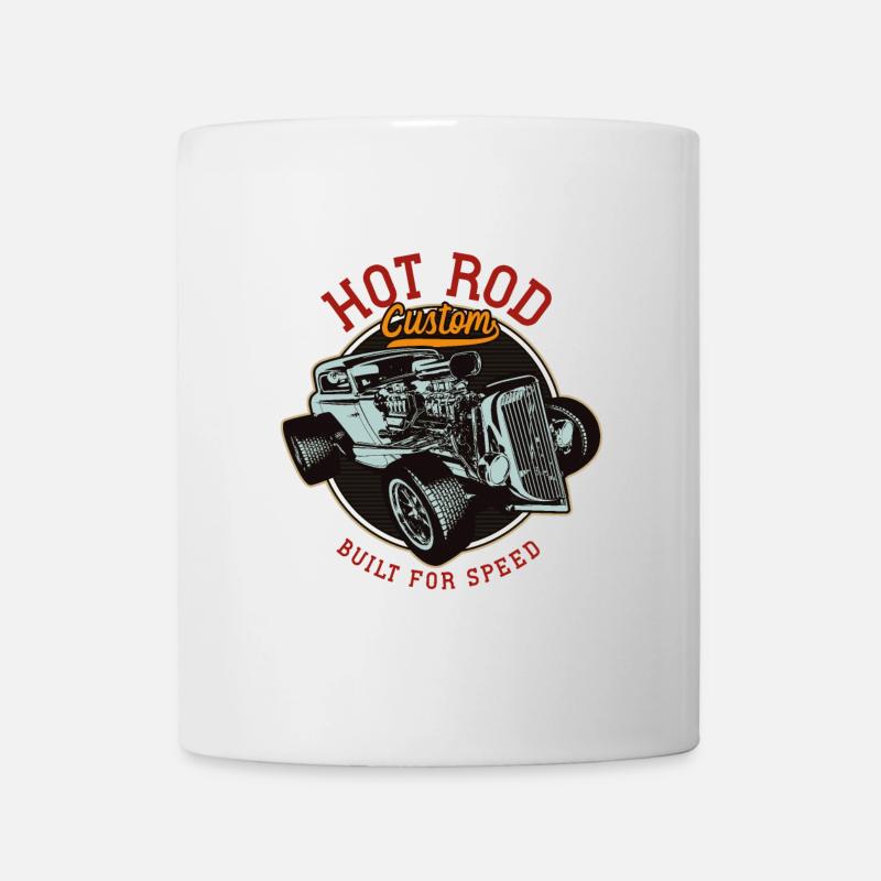 Hot Rod - Klassische Rennautos - hell - Tasse - Weiß