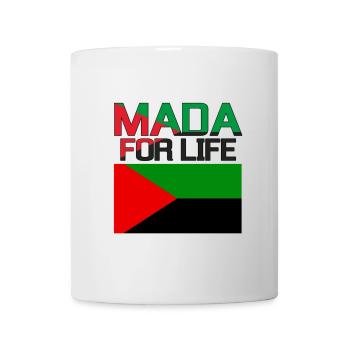 MADA FOR LIFE - Mug blanc - blanc - Devant