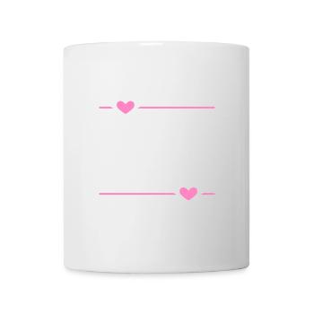 Ornement de stroke de cœur de ligne - Mug blanc - blanc - Devant