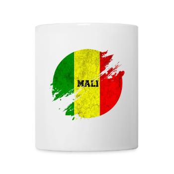 Drapeaux Mali cercle vintage - Mug blanc - blanc - Devant