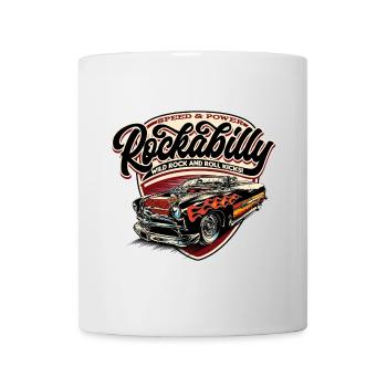 Rockabilly Hotrod Speed Flames - pos - Mug - white - Front