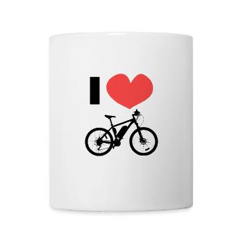 Statement I love bicycles bicycle heart - Mug - white - Front
