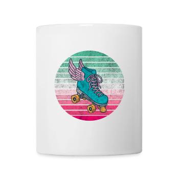 Rollschuh Vintage Design / Geschenk - Tasse - Weiß - Vorne