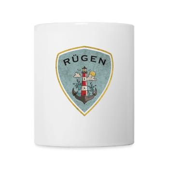 Rügen coat of arms lighthouse design - Mug - white - Front