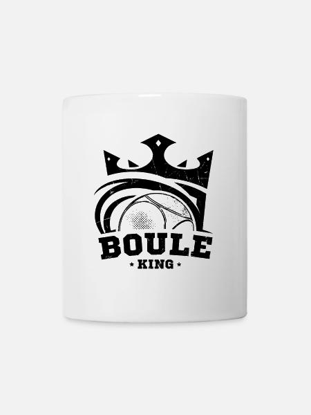 Boule King Petanque Krone Boulekugel Bouler - Tasse - Weiß