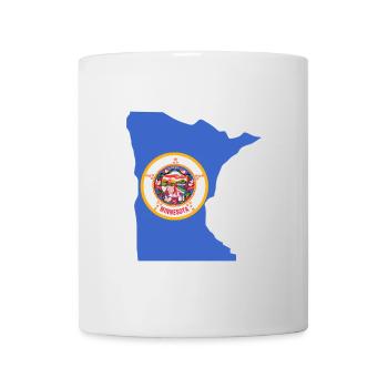 Minnesota USA State Minnesota Flag Map - Mug - white - Front