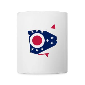 Ohio USA State Ohio Flagge Karte - Tasse - Weiß - Vorne