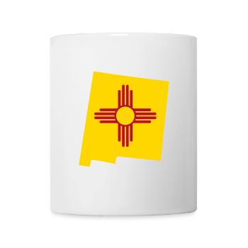 New Mexico USA Staat New Mexico Flagge Karte - Tasse - Weiß - Vorne