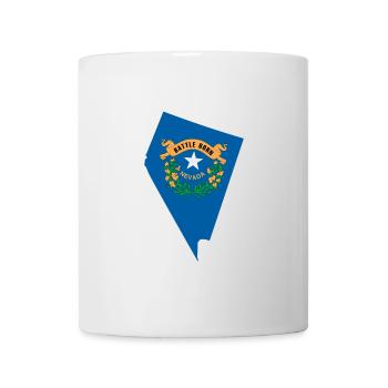 Nevada État des États-Unis Carte du drapeau du Nevada - Mug blanc - blanc - Devant