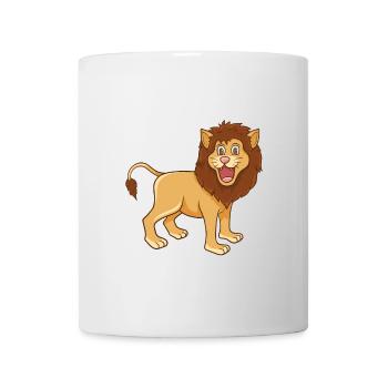 Lion Cartoon Illustration Kawaii pour les enfants - Mug blanc - blanc - Devant