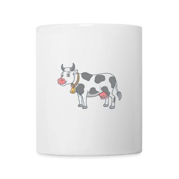 Kuh Cartoon Illustration Kawaii für Kinder - Tasse - Weiß - Vorne