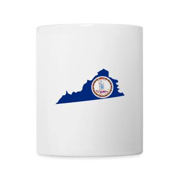 Carte du drapeau de Virginie de l’État des États-Unis - Mug blanc - blanc - Devant