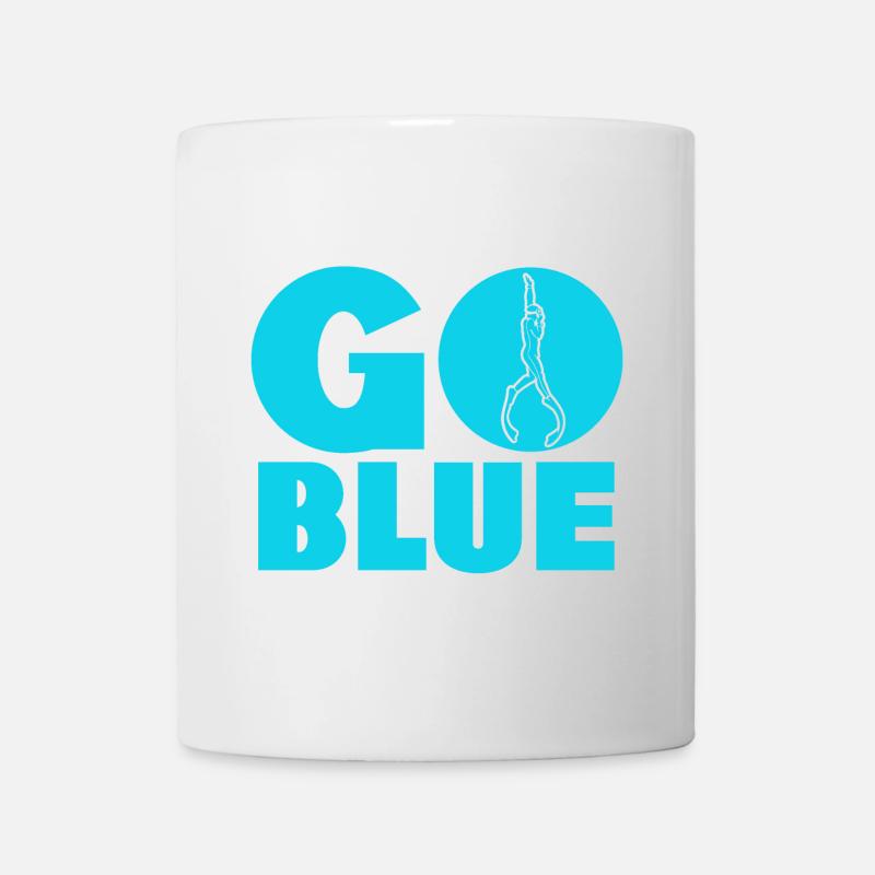 Go Blue - Apnoe Freitauchen - Tasse - Weiß