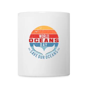 Welttag der Ozeane - Rettet unsere Ozeane - Tasse - Weiß - Vorne