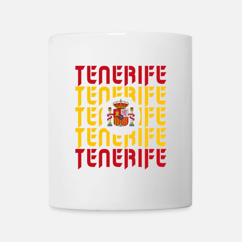Teneriffa Spanien Flaggen Design - Tasse - Weiß
