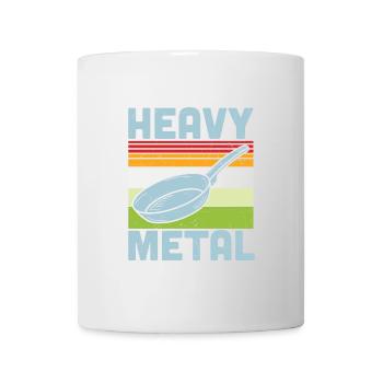 Citation de cuisson Heavy Metal Fer Poêle à frire Cook - Mug blanc - blanc - Devant