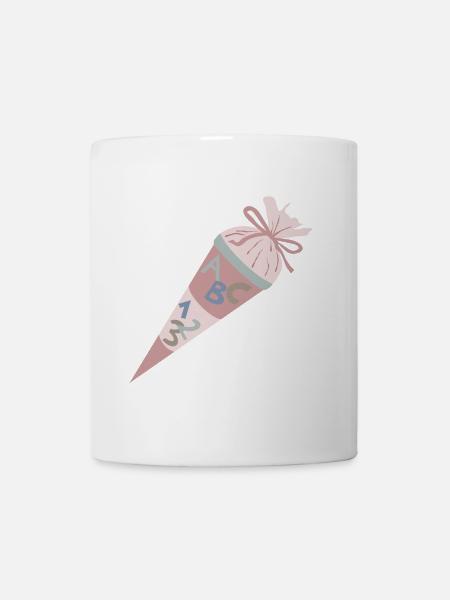 Schultüte Rosa - Tasse - Weiß