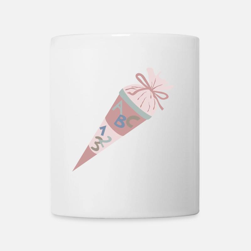 Schultüte Rosa - Tasse - Weiß