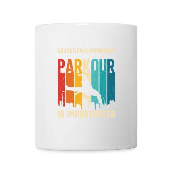 Le parkour est important pour les amateurs de parkour - Mug blanc - blanc - Devant
