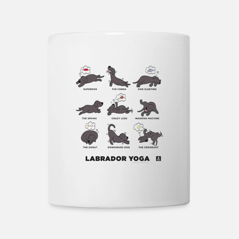 LABRADOR YOGA SCHWARZ - Tasse - Weiß