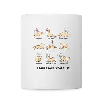 LABRADOR YOGA BEIGE - Mug blanc - blanc - Devant