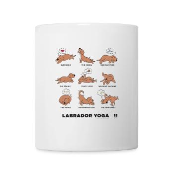 BRAUNES LABRADOR YOGA - Tasse - Weiß - Vorne