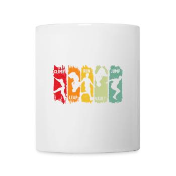 Parkour Free Running Climb Leap Run Vault Jump - Mug - white - Front