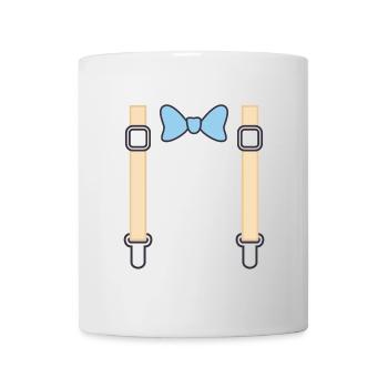 Bow Tie and Suspenders - noeud papillon bretelles - Mug blanc - blanc - Devant