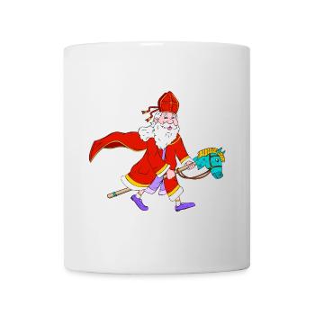 Saint Nicholas on Toy Hobby Horse - Mug - white - Front