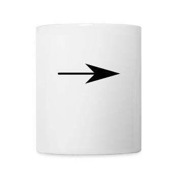 Pfeil nach rechts - Tasse - Weiß - Vorne
