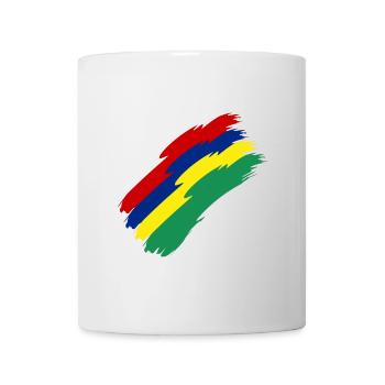 Couleurs du drapeau de l’île Maurice - Mug blanc - blanc - Devant