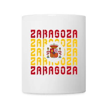 Saragossa Spanien Flaggen Design - Tasse - Weiß - Vorne
