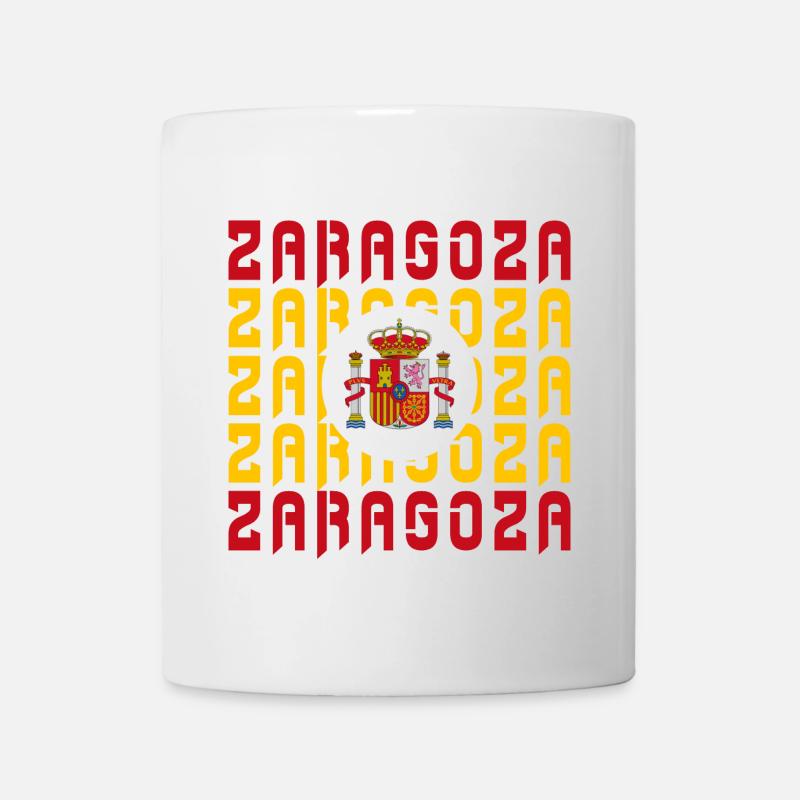 Saragossa Spanien Flaggen Design - Tasse - Weiß