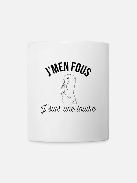 J'men fous j'suis une loutre - Mug blanc - blanc
