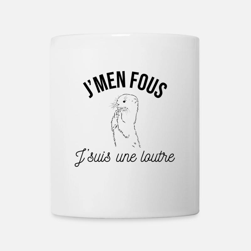 J'men fous j'suis une loutre - Mug blanc - blanc