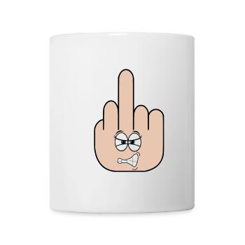 doigt d'honneur - Mug blanc - blanc - Devant