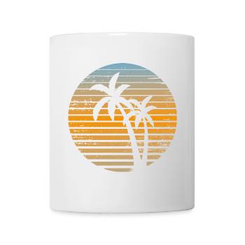 Geriffelte Zwielichtpalme - Tasse - Weiß - Vorne