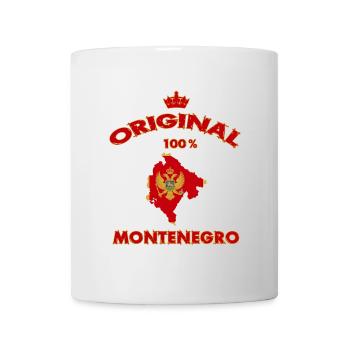 Montenegro Original 100% Flaggen Design - Tasse - Weiß - Vorne