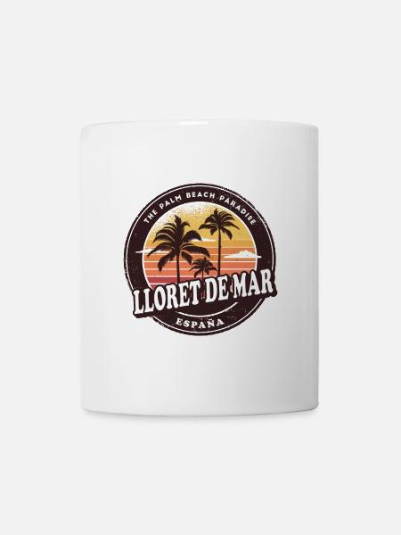Design de plage vintage Lloret de Mar - Mug blanc - blanc