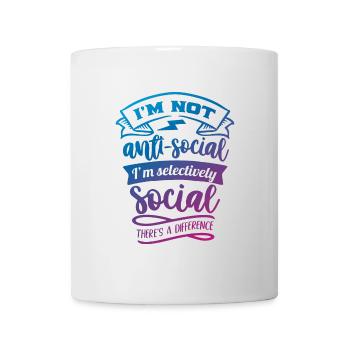 Antisocial - Selective social - col - Mug - white - Front